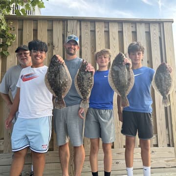 Kids with their catches