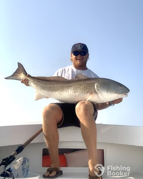 Captain Cole Evans on the water